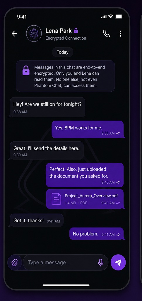 Phantom X — Encrypted conversation
